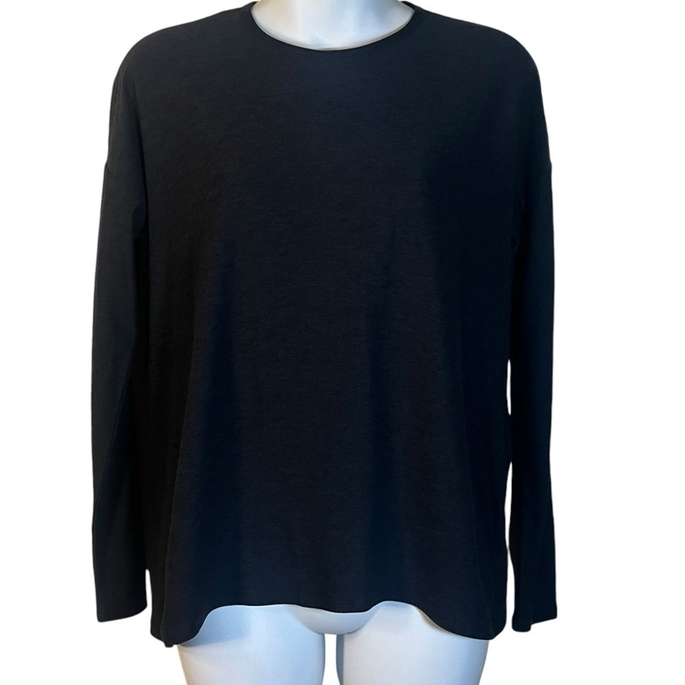 Beyond Yoga Gray Long Sleeve T with tie back size XS
